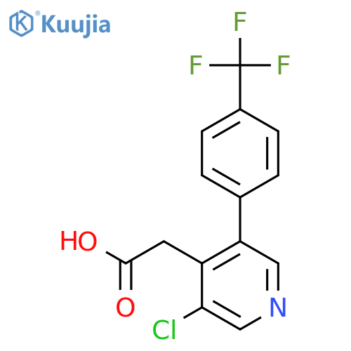 3-Chloro-5-(4-(trifluoromethyl)phenyl)pyridine-4-acetic acid structure