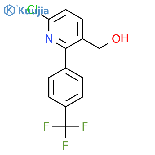 6-Chloro-2-(4-(trifluoromethyl)phenyl)pyridine-3-methanol structure