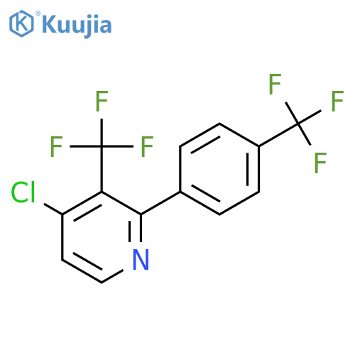 4-Chloro-3-(trifluoromethyl)-2-(4-(trifluoromethyl)phenyl)pyridine structure