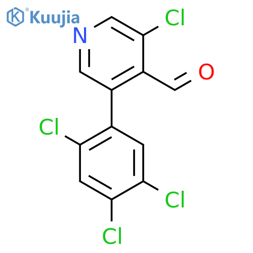 3-Chloro-5-(2,4,5-trichlorophenyl)isonicotinaldehyde structure