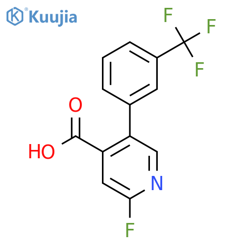 2-Fluoro-5-(3-(trifluoromethyl)phenyl)isonicotinic acid structure