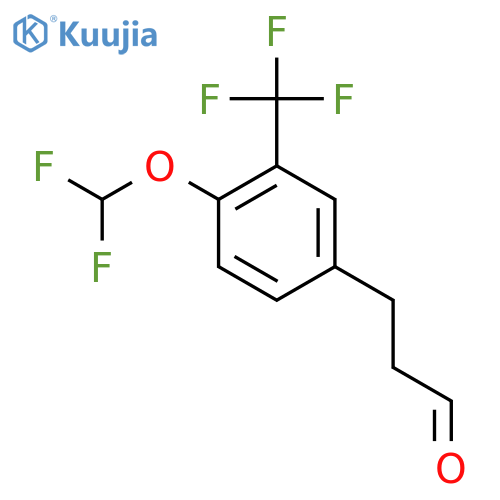 3-(4'-(Difluoromethoxy)-3'-(trifluoromethyl)phenyl)propionaldehyde structure