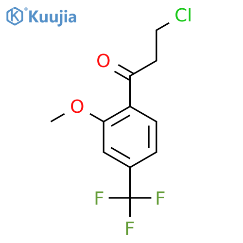 3-Chloro-2'-methoxy-4'-(trifluoromethyl)propiophenone structure