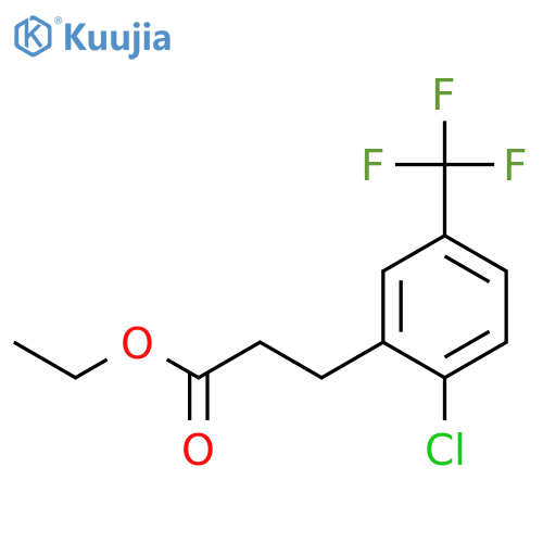 Ethyl 3-(2'-chloro-5'-(trifluoromethyl)phenyl)propionate structure