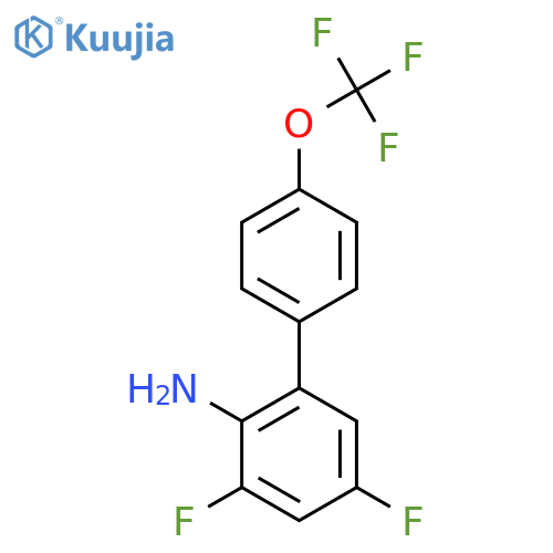 2-Amino-3,5-difluoro-4'-(trifluoromethoxy)biphenyl structure