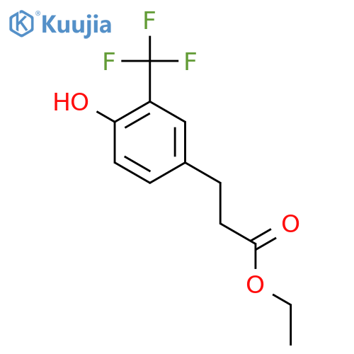 Ethyl 3-(4'-hydroxy-3'-(trifluoromethyl)phenyl)propionate structure