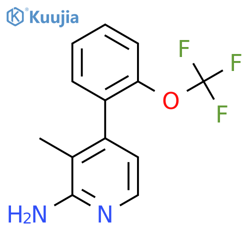 2-Amino-3-methyl-4-(2-(trifluoromethoxy)phenyl)pyridine structure