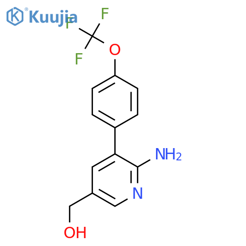 2-Amino-3-(4-(trifluoromethoxy)phenyl)pyridine-5-methanol structure