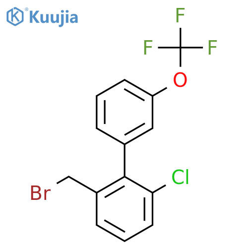 2-Bromomethyl-6-chloro-3'-(trifluoromethoxy)biphenyl structure