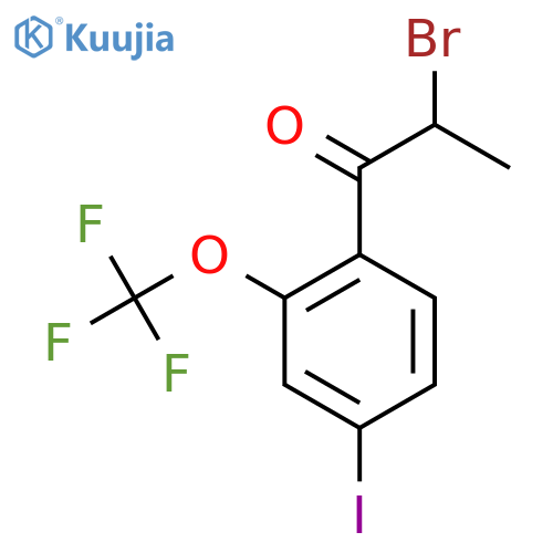 2-Bromo-4'-iodo-2'-(trifluoromethoxy)propiophenone structure