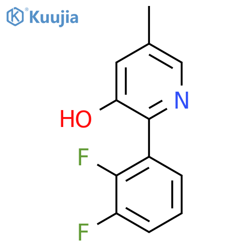 2-(2,3-Difluorophenyl)-3-hydroxy-5-methylpyridine structure