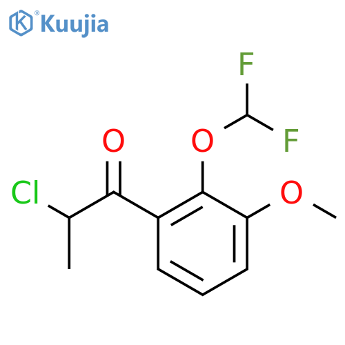 2-Chloro-2'-(difluoromethoxy)-3'-methoxypropiophenone structure