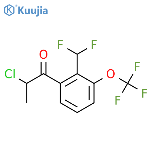 2-Chloro-2'-(difluoromethyl)-3'-(trifluoromethoxy)propiophenone structure