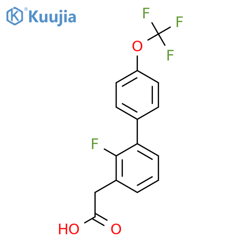 2-Fluoro-4'-(trifluoromethoxy)biphenyl-3-acetic acid structure