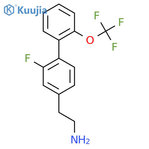 2-Fluoro-2'-(trifluoromethoxy)biphenyl-4-ethylamine structure