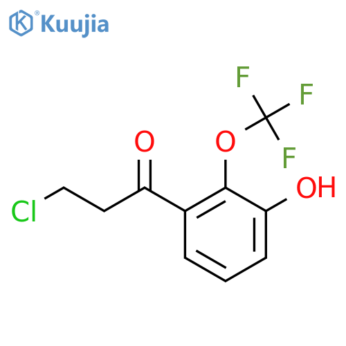 3-Chloro-3'-hydroxy-2'-(trifluoromethoxy)propiophenone structure