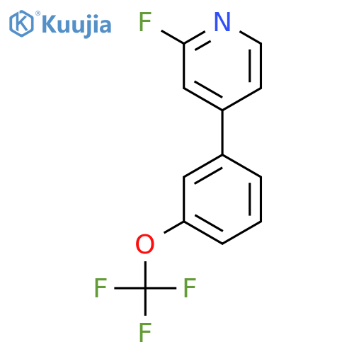 2-Fluoro-4-(3-(trifluoromethoxy)phenyl)pyridine structure