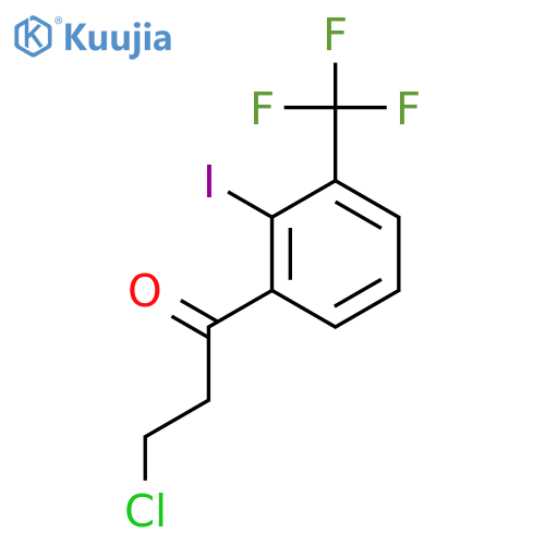 3-Chloro-2'-iodo-3'-(trifluoromethyl)propiophenone structure