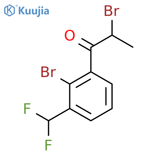 2,2'-Dibromo-3'-(difluoromethyl)propiophenone structure