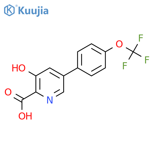 3-Hydroxy-5-(4-(trifluoromethoxy)phenyl)picolinic acid structure