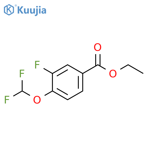 Ethyl 4-(difluoromethoxy)-3-fluorobenzoate structure