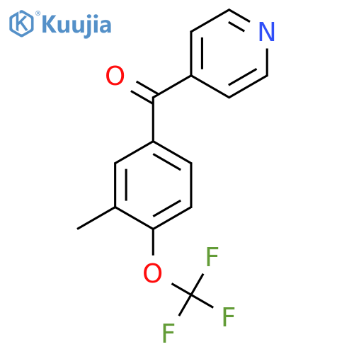 4-(3-Methyl-4-(trifluoromethoxy)benzoyl)pyridine structure