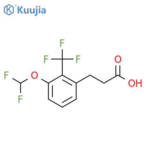 3-(3'-(Difluoromethoxy)-2'-(trifluoromethyl)phenyl)propionic acid structure