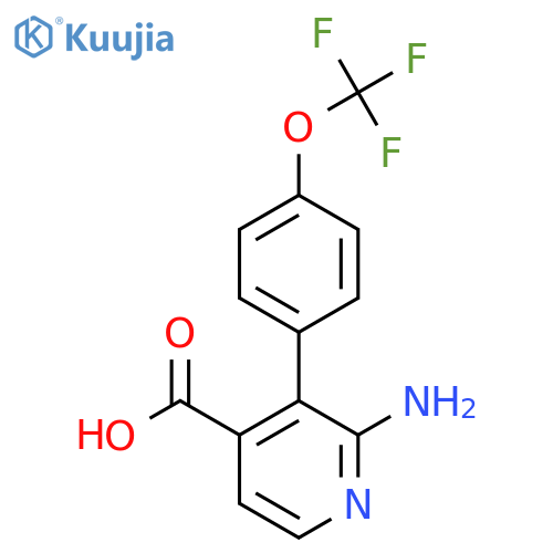 2-Amino-3-(4-(trifluoromethoxy)phenyl)isonicotinic acid structure