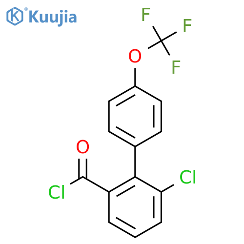 6-Chloro-4'-(trifluoromethoxy)biphenyl-2-carbonyl chloride structure