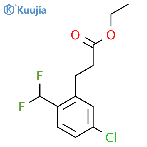 Ethyl 3-(5'-chloro-2'-(difluoromethyl)phenyl)propionate structure