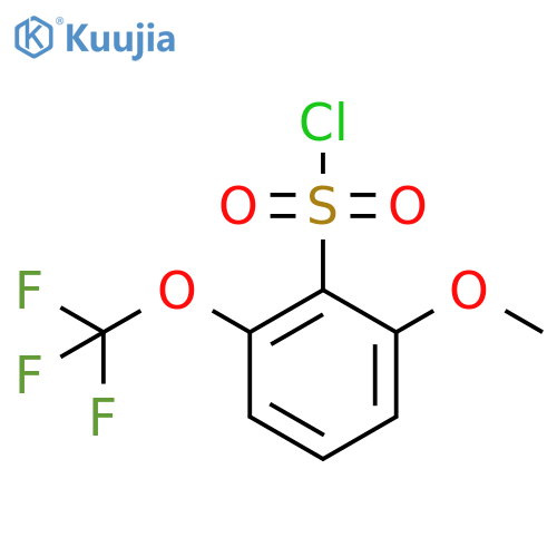 2-methoxy-6-(trifluoromethoxy)benzene-1-sulfonyl chloride structure