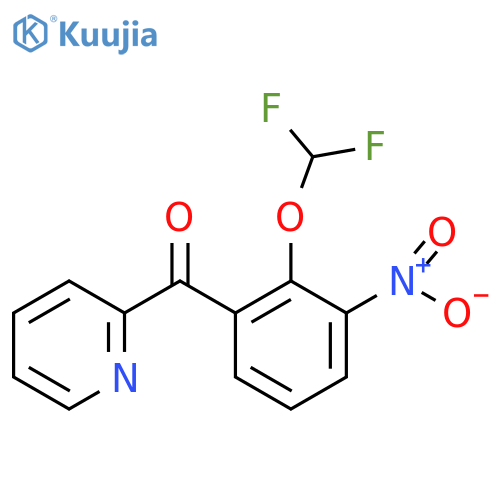 2-(2-(Difluoromethoxy)-3-nitrobenzoyl)pyridine structure