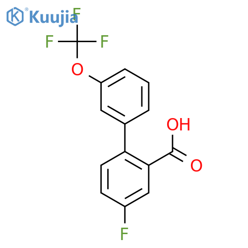 5-Fluoro-2-(3-trifluoromethoxyphenyl)benzoic acid structure
