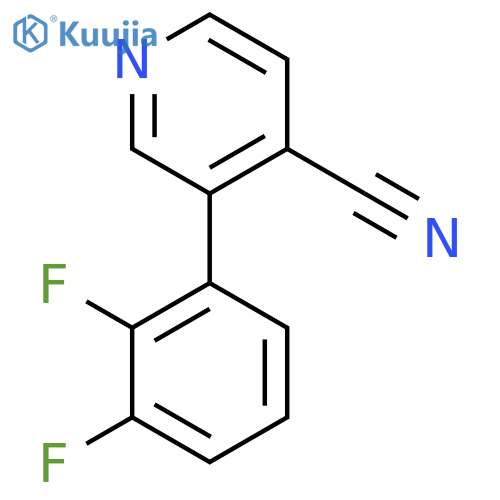 3-(2,3-Difluorophenyl)isonicotinonitrile structure