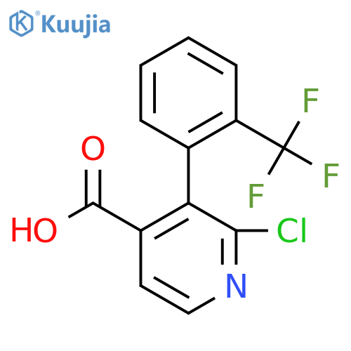 2-Chloro-3-(2-(trifluoromethyl)phenyl)isonicotinic acid structure