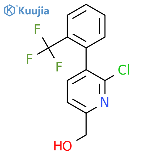 2-Chloro-3-(2-(trifluoromethyl)phenyl)pyridine-6-methanol structure