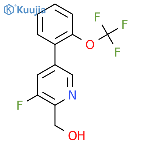 [3-Fluoro-5-[2-(trifluoromethoxy)phenyl]pyridin-2-yl]methanol structure