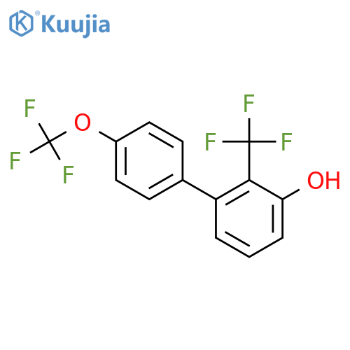 3-Hydroxy-4'-(trifluoromethoxy)-2-(trifluoromethyl)biphenyl structure