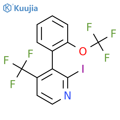 2-Iodo-3-(2-(trifluoromethoxy)phenyl)-4-(trifluoromethyl)pyridine structure