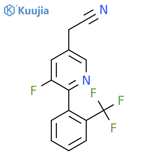 2-[5-Fluoro-6-[2-(trifluoromethyl)phenyl]pyridin-3-yl]acetonitrile structure