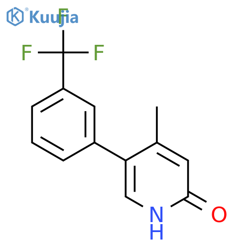 2-Hydroxy-4-methyl-5-(3-(trifluoromethyl)phenyl)pyridine structure