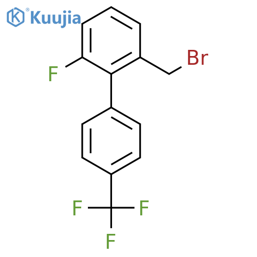 2-Bromomethyl-6-fluoro-4'-(trifluoromethyl)biphenyl structure