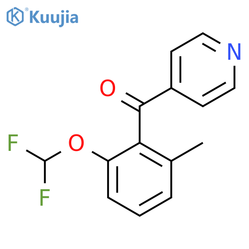 4-(2-(Difluoromethoxy)-6-methylbenzoyl)pyridine structure