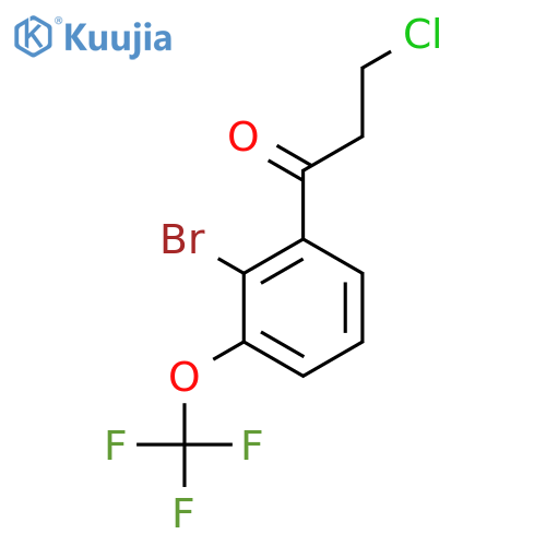 2'-Bromo-3-chloro-3'-(trifluoromethoxy)propiophenone structure