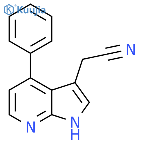 4-Phenyl-1H-pyrrolo[2,3-b]pyridine-3-acetonitrile structure