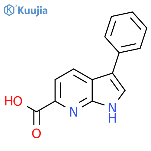 3-Phenyl-1H-pyrrolo[2,3-b]pyridine-6-carboxylic acid structure
