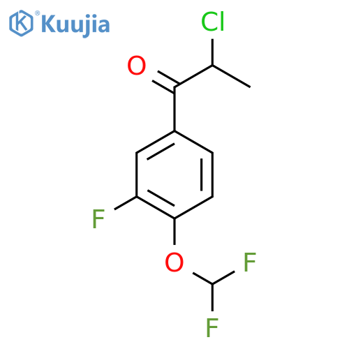 2-Chloro-4'-(difluoromethoxy)-3'-fluoropropiophenone structure