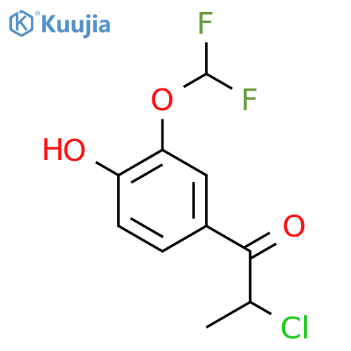 2-Chloro-3'-(difluoromethoxy)-4'-hydroxypropiophenone structure