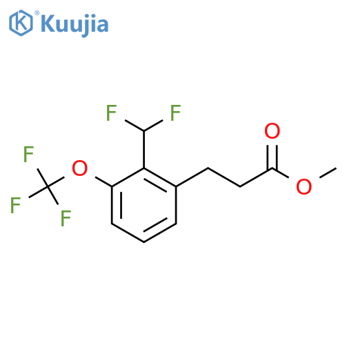 Methyl 3-(2'-(difluoromethyl)-3'-(trifluoromethoxy)phenyl)propionate structure