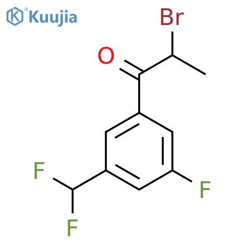 2-Bromo-3'-fluoro-5'-(difluoromethyl)propiophenone structure